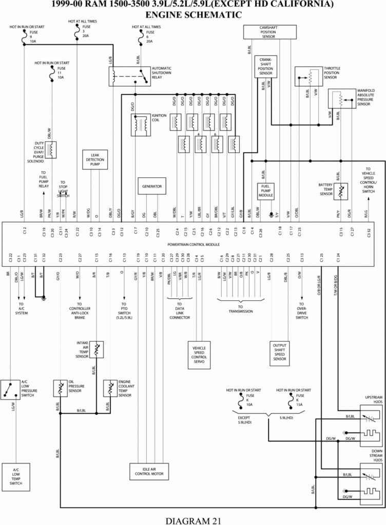 1999 Dodge Ram 1500 Trailer Wiring Diagram Trailer