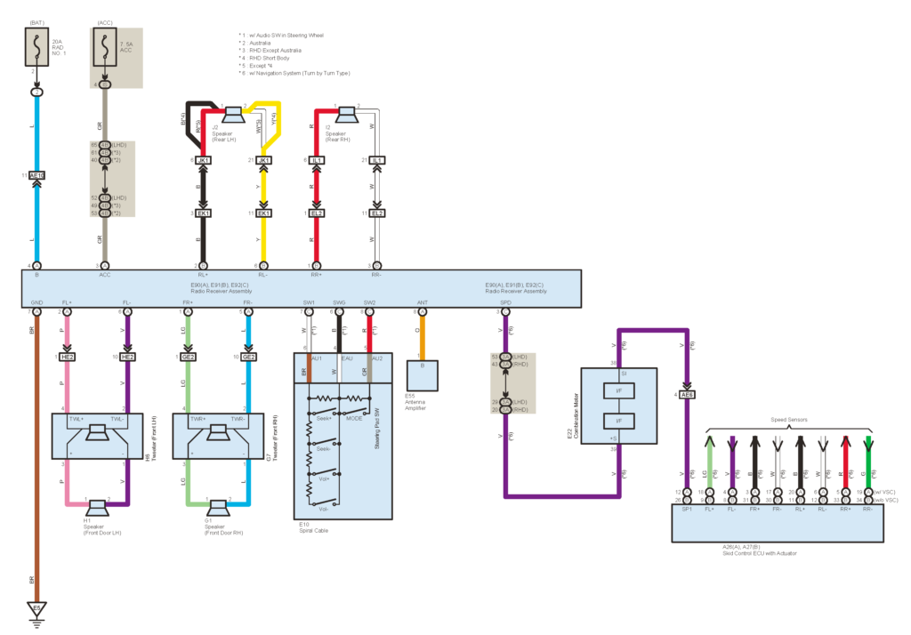 2000 Toyotum Corolla Radio Wiring Diagram Schematic