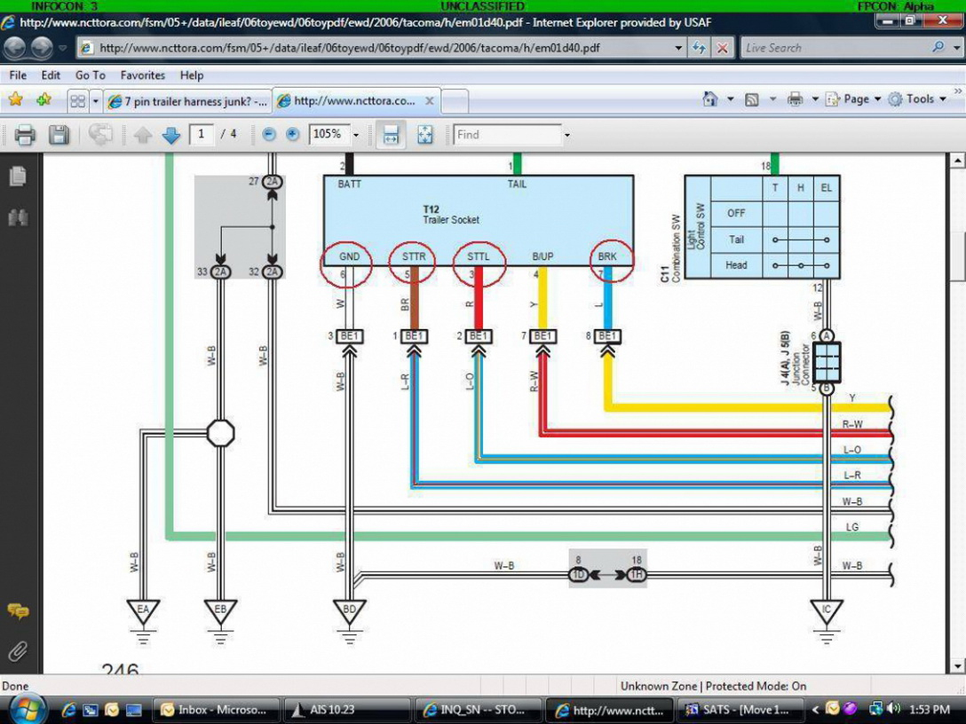 Toyota Tundra 7 Pin Trailer Wiring Diagram