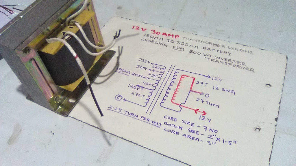 How To Make 12 Volt 30 AMP Battery Charger Transformer