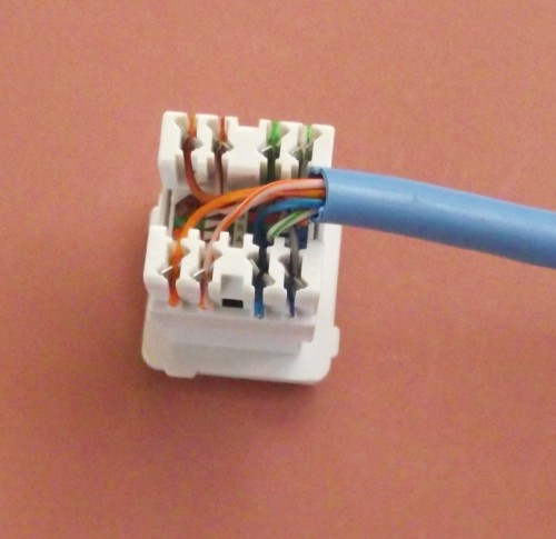 Terminating Cat5e Cable On A Jack Wall Mount Or Patch Panel