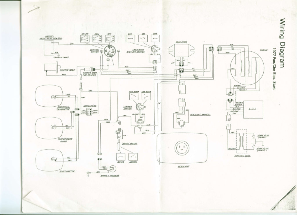 1976 Arctic Cat Panther Wiring Diagram Wiring Diagram
