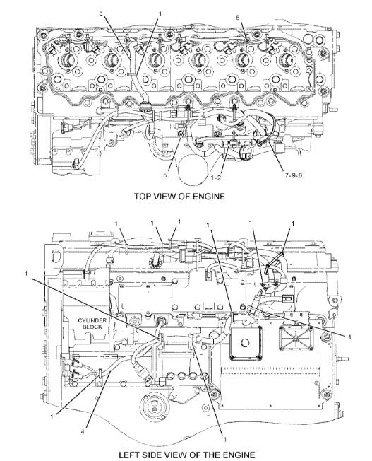 198 2713 CAT Excavator Parts C7 Engine Wiring Harness