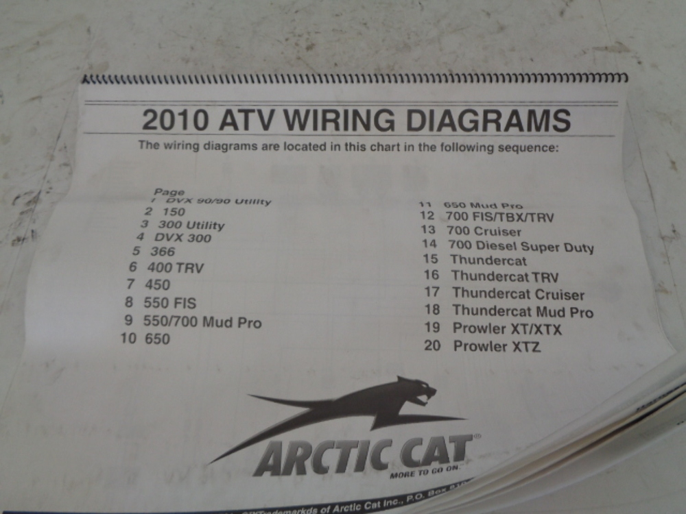 2010 Arctic Cat Atv Wiring Diagram