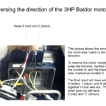 Reversing The Direction Of The 3HP Baldor Motor