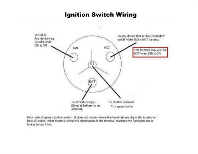 Universal 4 Pole Ignition Switch Wiring Diagram