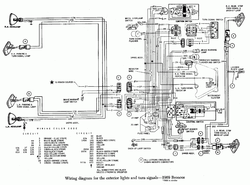 Early Bronco Ignition Switch Wiring Diagram Wiring Diagram