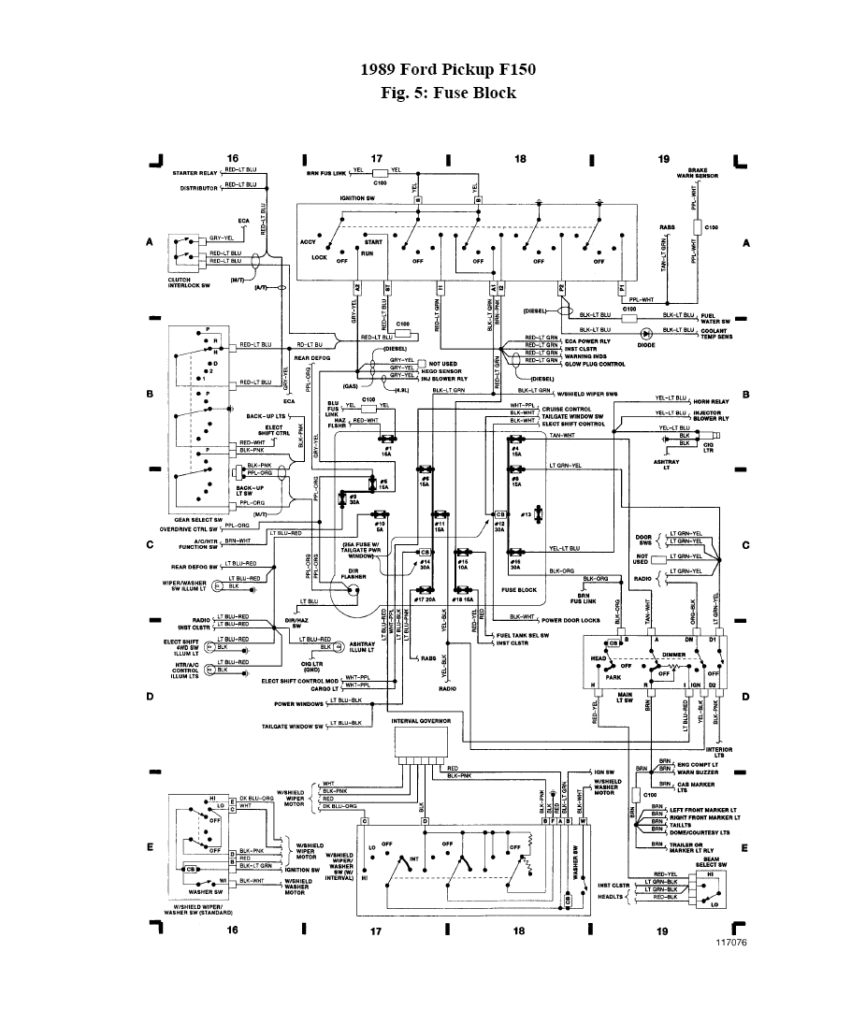 1989 Ford F150 Ignition Switch Wiring Diagram