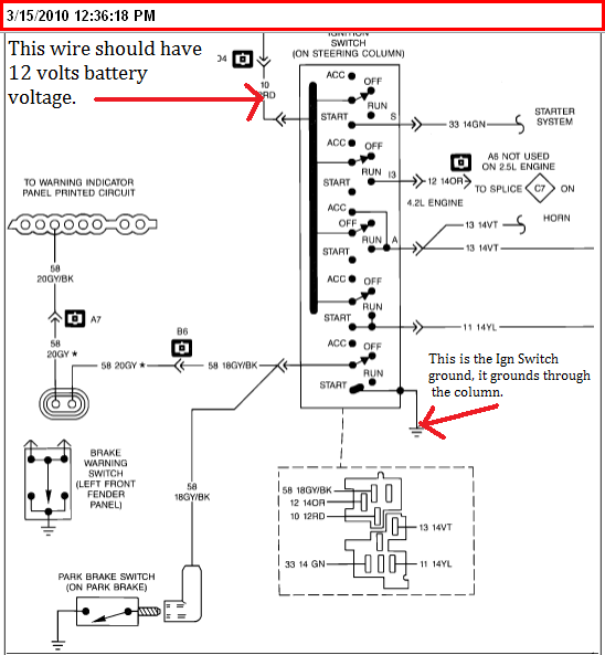 Jeep Wrangler Tj Ignition Switch Wiring Diagram Wiring Diagram