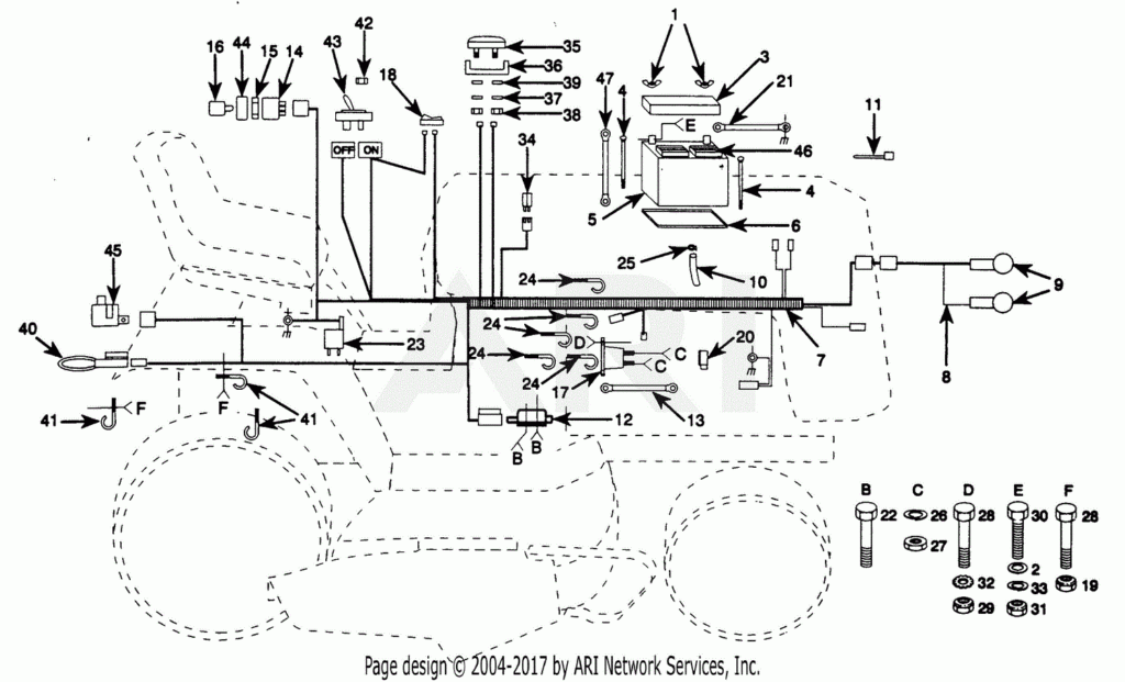 Poulan PP1844B Tractor Parts Diagram For ELECTRICAL