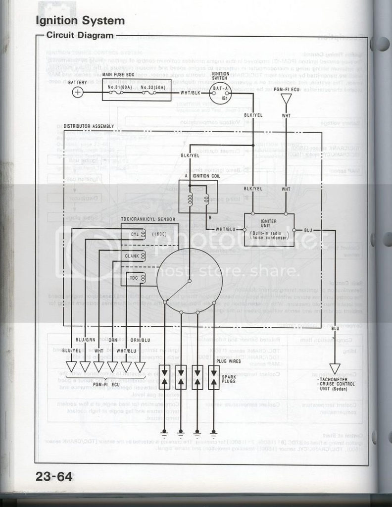 Wiring Diagram For A 91 SI MPFI Distributor Honda Tech Honda