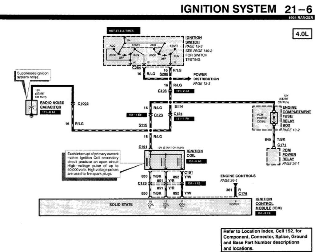 94 Ford Ranger Ignition Switch Wiring Diagram