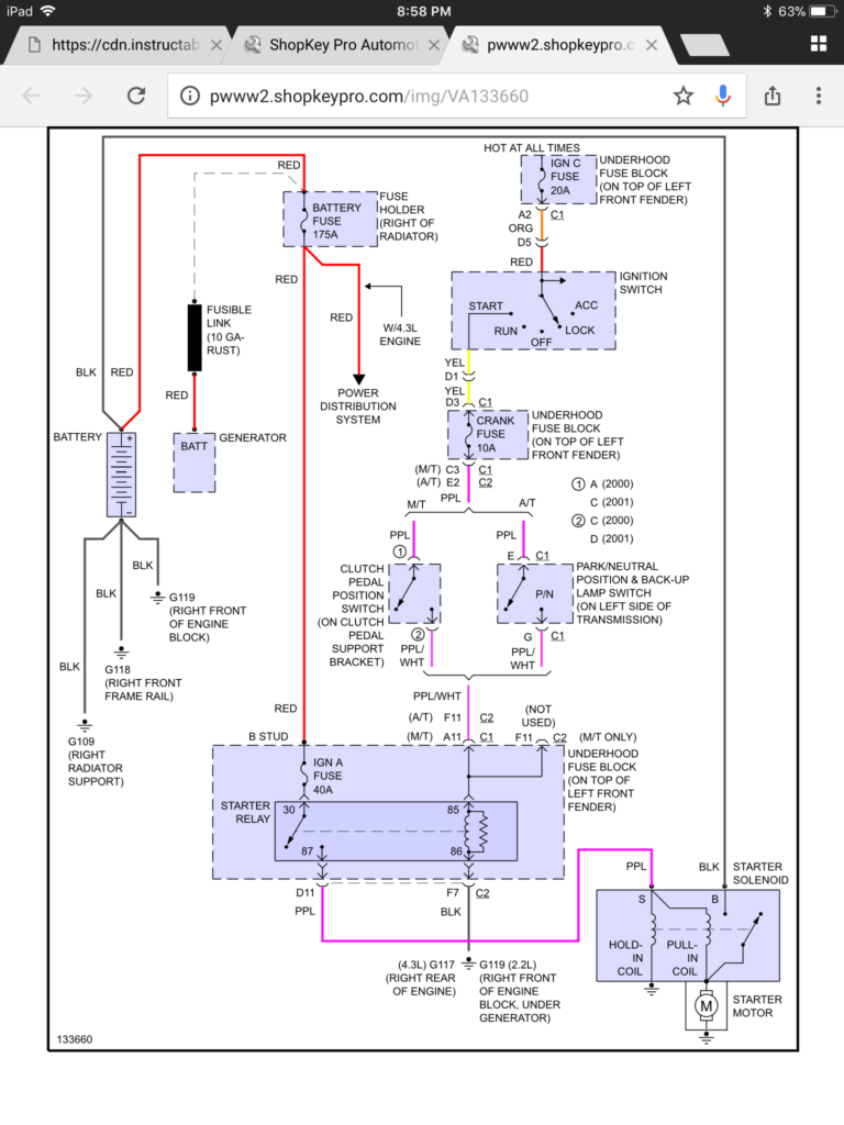 2001 Chevy Blazer Ignition Wiring Diagram Wiring Diagram