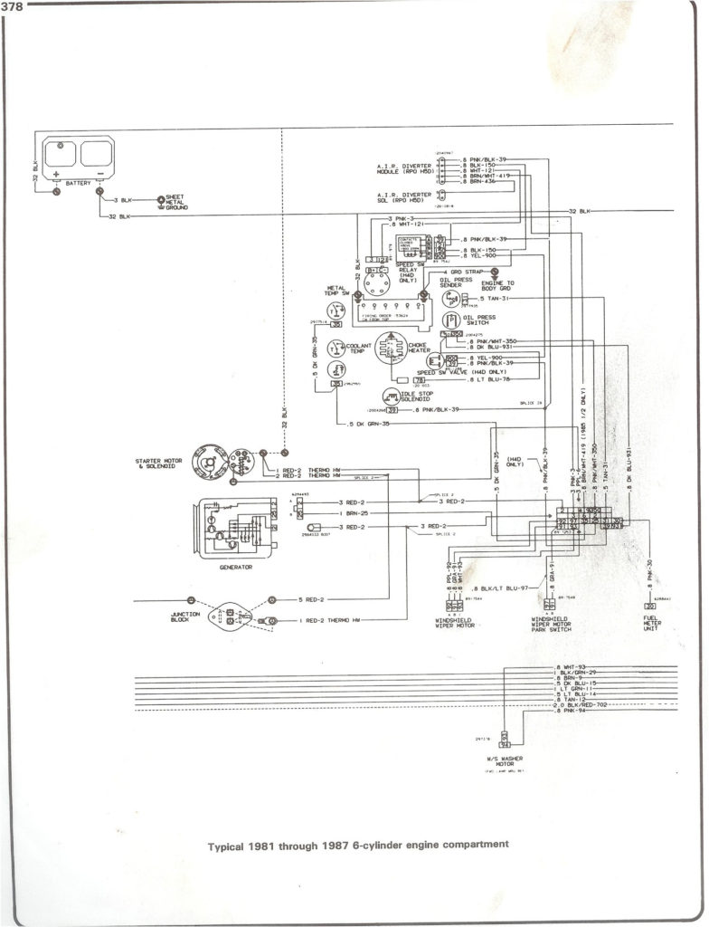73-87 Chevy Truck Ignition Wiring Harness Diagram