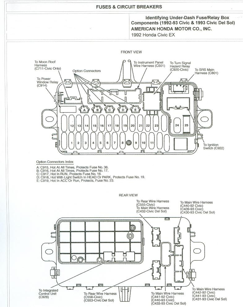 1992 Honda Civic Ignition Wiring Diagram