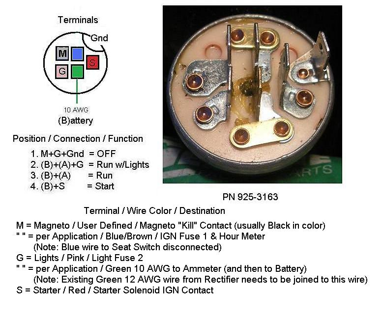Mtd Lawn Mower Switch 6 Terminal Wiring Diagram