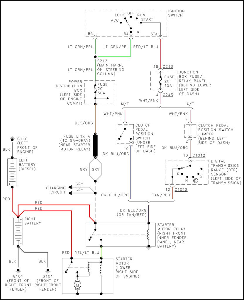 Need Wiring Diagram For Start System On F250 Super Duty 1999 Replaced