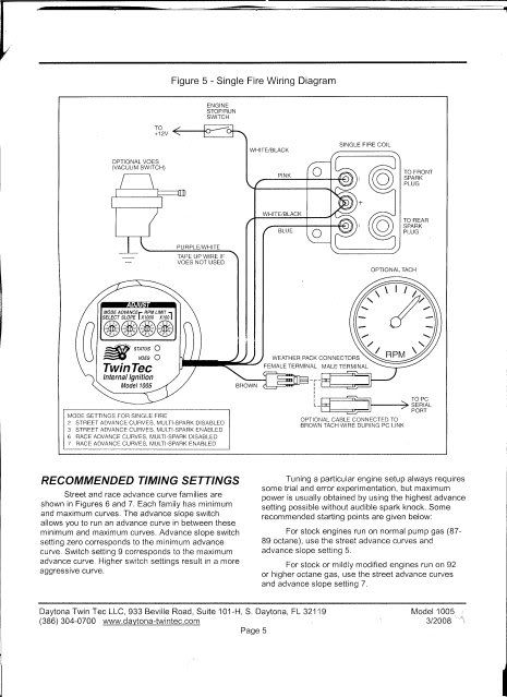 Ultima Single Fire Ignition Wiring Diagram
