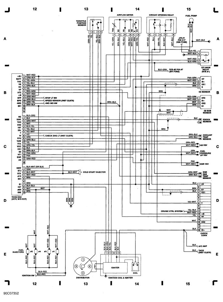 1993 Toyota Pickup Wiring Diagram Electrical Wiring Diagram Toyota
