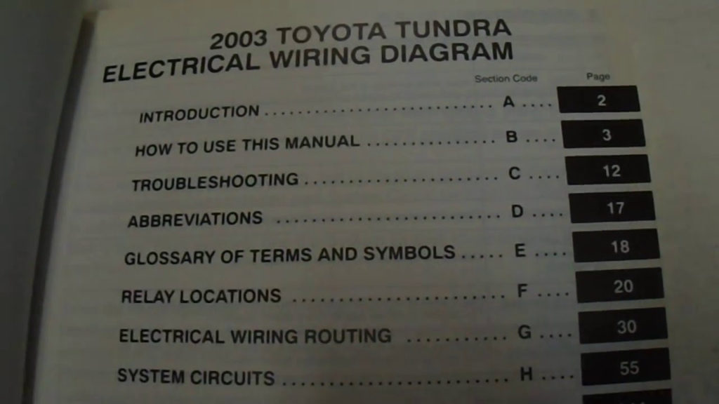 2003 Toyota Tundra Electrical Wiring Diagrams Manual Factory OEM Book