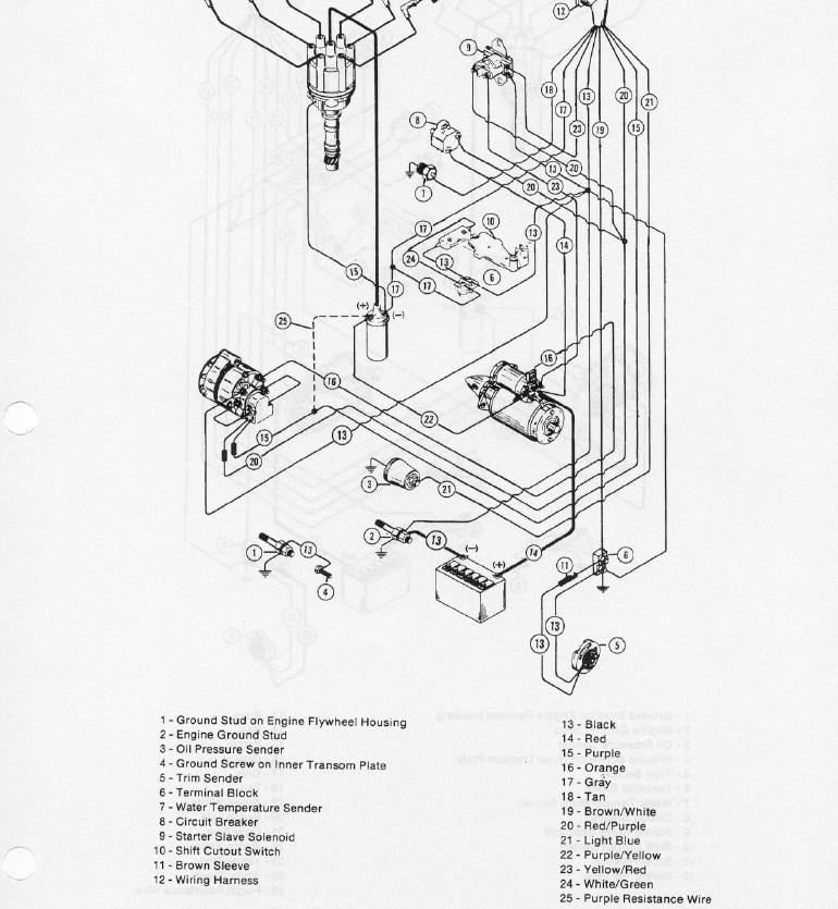 1974 Mercruiser 3.0 Ignition Wiring Diagram