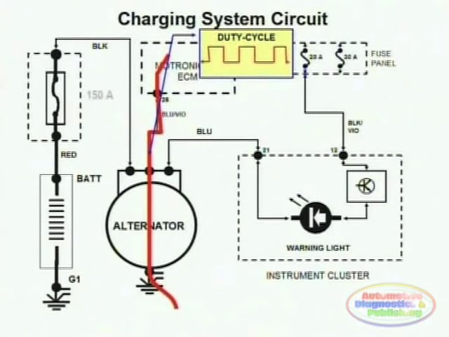 Simple Alternator Wiring Diagram Relay 24 Volt Battery Schematic And