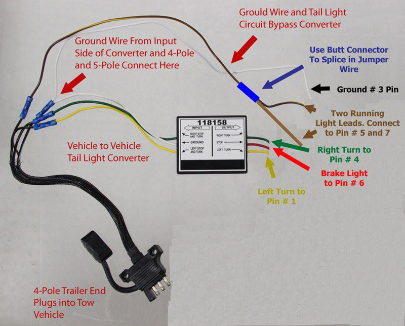 4 Flat Trailer Connector With 5 Wiring Diagram