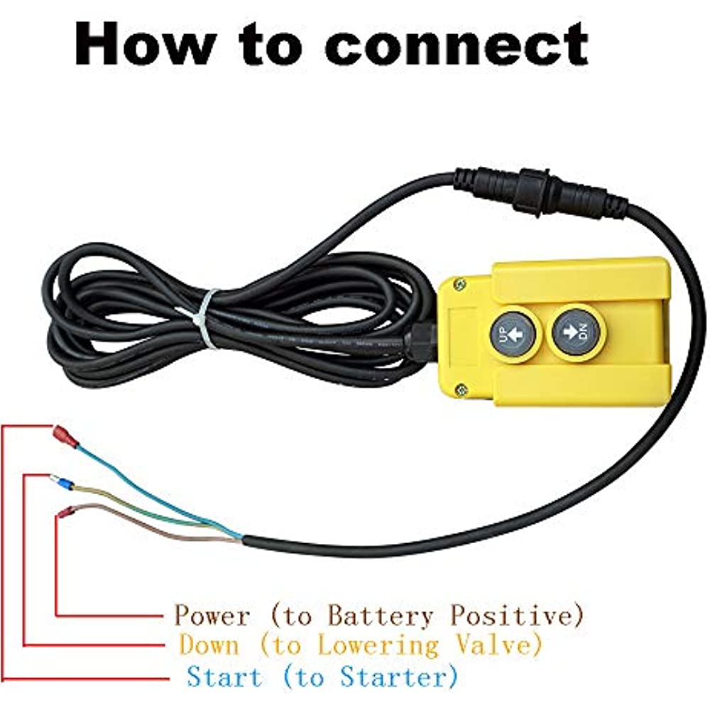 Wire Dump Trailer Remote Control Switch For Single Acting Hydraulic